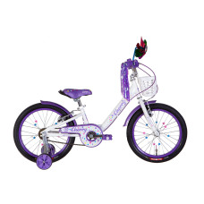 Велосипед ST 18" Formula CHERRY Vbr рама-9" білий з бузковим 2024 крила, дзвоник, корзина Велосипед ST 18" Formula CHERRY Vbr рама-9" білий з бузковим 2024 крила, дзвоник, корзина