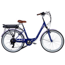 Велосипед з електроприводом 26" ST Dorozhnik eLUX Vbr FR рама-17" 36B 12.5А*г 500Вт бузковий YS 7102 60% matt 2025 крила, крило пер., крило зад., підніжка Велосипед з електроприводом 26" ST Dorozhnik eLUX Vbr FR рама-17" 36B 12.5А*г 500Вт бузковий YS 7102 60% matt 2025 крила, крило пер., крило зад., підніжка