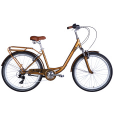 Велосипед ST 26" Dorozhnik LUX Vbr FR рама-17" бронзовий 2024 крила, крило пер., крило зад., підніжка, дзвоник Велосипед ST 26" Dorozhnik LUX Vbr FR рама-17" бронзовий 2024 крила, крило пер., крило зад., підніжка, дзвоник