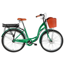 Велосипед з електроприводом 26" ST Dorozhnik eAQUAMARINE BH рама-17" 36 B 13 А*г 500 Вт зелений YS 902 (з пластиковою корзиною) 2026 Велосипед з електроприводом 26" ST Dorozhnik eAQUAMARINE BH рама-17" 36 B 13 А*г 500 Вт зелений YS 902 (з пластиковою корзиною) 2026