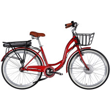 Велосипед уцінений з електроприводом 26" ST Dorozhnik eAQUAMARINE BH рама-17" 36B 13А*г 500Вт бордовий YS 2476 з кошиком 2026 Велосипед уцінений з електроприводом 26" ST Dorozhnik eAQUAMARINE BH рама-17" 36B 13А*г 500Вт бордовий YS 2476 з кошиком 2026