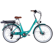Велосипед з електроприводом 26" AL Dorozhnik eRUBY DD FR рама-17" 36B 17.5А*г 500Вт бірюзовий YS 2260 2025 Велосипед з електроприводом 26" AL Dorozhnik eRUBY DD FR рама-17" 36B 17.5А*г 500Вт бірюзовий YS 2260 2025