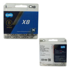 Ланцюг 8 116 лан. замок KMC X8 silver/gray BOX