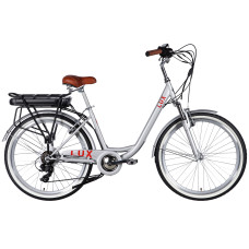 Велосипед з електроприводом 26" ST Dorozhnik eLUX Vbr FR рама-17" 36B 13А*г 500Вт срiблястий 2026 Велосипед з електроприводом 26" ST Dorozhnik eLUX Vbr FR рама-17" 36B 13А*г 500Вт срiблястий 2026