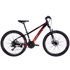 Велосипед AL 26" SPACE MERCURY DD FR рама-13" чорно-червоний 2026 Велосипед AL 26" SPACE MERCURY DD FR рама-13" чорно-червоний 2026