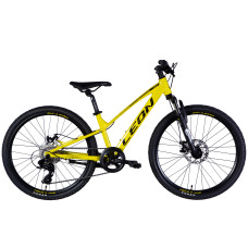 Велосипед AL 24" Leon JUNIOR DD CS рама-12" жовтий з чорним 2025