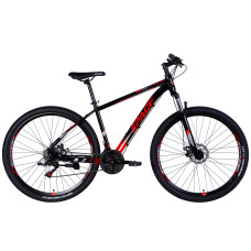 Велосипед AL 29" SPACE MERCURY DD FR рама-18" чорно-червоний 2026 Велосипед AL 29" SPACE MERCURY DD FR рама-18" чорно-червоний 2026