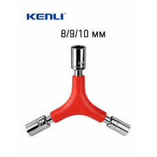 Ключ потрійний шестигранник Y-подібний (8/9/10 мм) KENLI KL-9734A AM (брендоване паковання)