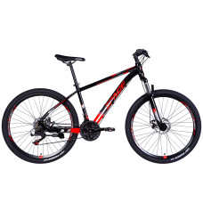 Велосипед AL 27.5" SPACE MERCURY DD FR рама-17" чорно-червоний 2026 Велосипед AL 27.5" SPACE MERCURY DD FR рама-17" чорно-червоний 2026