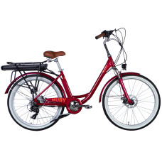 Велосипед з електроприводом 26" AL Dorozhnik eRUBY DD FR рама-17" 36B 17.5А*г 500Вт бордовий YS 7496 2025 Велосипед з електроприводом 26" AL Dorozhnik eRUBY DD FR рама-17" 36B 17.5А*г 500Вт бордовий YS 7496 2025