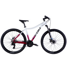 Велосипед AL 27,5" Leon XC LADY 105 DD CS рама-18" білий з малиновим 2025 Велосипед AL 27,5" Leon XC LADY 105 DD CS рама-18" білий з малиновим 2025