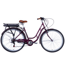 Велосипед з електроприводом 28" ST Dorozhnik eRETRO Vbr FR рама-19" 36B 13А*г 500Вт малиновий 2026 Велосипед з електроприводом 28" ST Dorozhnik eRETRO Vbr FR рама-19" 36B 13А*г 500Вт малиновий 2026