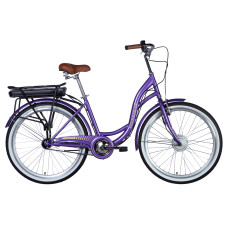 Велосипед з електроприводом 26" ST Dorozhnik eAQUAMARINE BH рама-17" 36B 12.5А*г 350Вт фіолетовий YS 770 2025 Велосипед з електроприводом 26" ST Dorozhnik eAQUAMARINE BH рама-17" 36B 12.5А*г 350Вт фіолетовий YS 770 2025