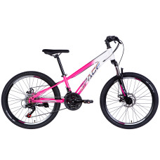 Велосипед ST 24" SPACE MARS DD FR рама-11" рожево-білий 2025 Велосипед ST 24" SPACE MARS DD FR рама-11" рожево-білий 2025