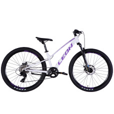 Велосипед AL 26" Leon SUPER JUNIOR DD CS рама-13" білий з бузковим 2025 Велосипед AL 26" Leon SUPER JUNIOR DD CS рама-13" білий з бузковим 2025