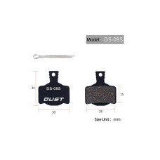 Колодки гальмівні disc Напівметал DUST DS-09S MAGURA MT2、MT4、MT6、MT8 AM (брендоване пакування)