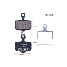 Колодки гальмівні disc Напівметал DUST DS-06S AVID Elixir /R/CR Mag /E1/E3/E5/E7/E9/XO/XX AM (брендоване пакування)