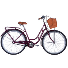 Велосипед ST 28" Dorozhnik RETRO PH рама-19" малиновий 2024 крила, крило пер., крило зад., підніжка, дзвоник, корзина Велосипед ST 28" Dorozhnik RETRO PH рама-19" малиновий 2024 крила, крило пер., крило зад., підніжка, дзвоник, корзина