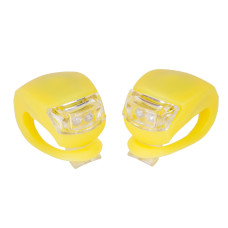 Мигалка задня 2шт BC-RL8001 біле + червоне світло LED силіконовий (жовтий корпус)