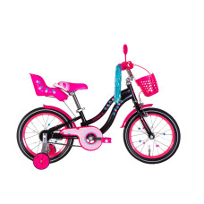 Велосипед ST 16" Formula Kid FLOWER PREMIUM BH рама-8,5" чорний з рожевим 2026 Велосипед ST 16" Formula Kid FLOWER PREMIUM BH рама-8,5" чорний з рожевим 2026