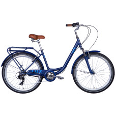 Велосипед ST 26" Dorozhnik LUX Vbr FR рама-17" синій з блакитним (матовий) 2024 крила, крило пер., крило зад., підніжка, дзвоник Велосипед ST 26" Dorozhnik LUX Vbr FR рама-17" синій з блакитним (матовий) 2024 крила, крило пер., крило зад., підніжка, дзвоник