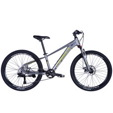 Велосипед AL 24" Formula ZEPHYR 3.0 DD CS рама-12" сірий з зеленим 2026