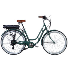 Велосипед уцінений з електроприводом 28" ST Dorozhnik eRETRO Vbr FR рама-19" 36B 13А*г 500Вт зелено-сірий 2026